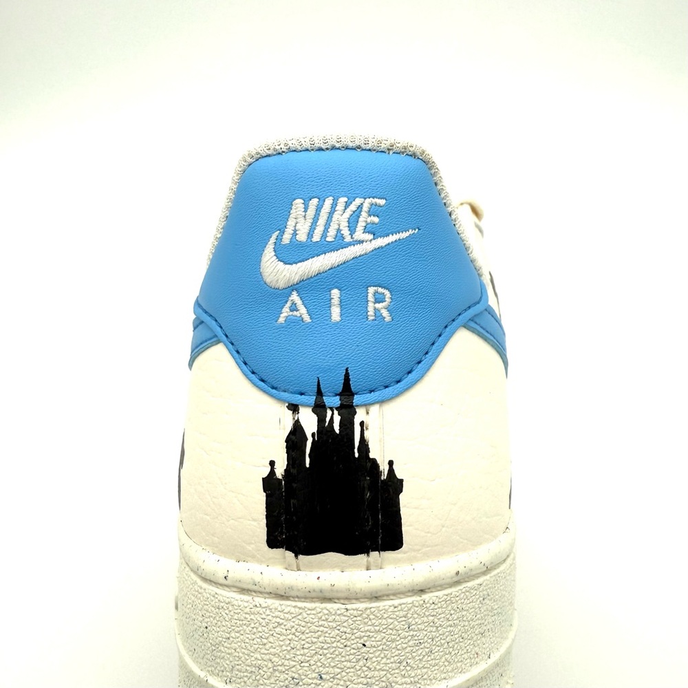 NWT New Custom Nike Air Force 1 AF1 Disney Cinderella Gus Gus Shoes 9.5 Castle - Picture 5 of 7